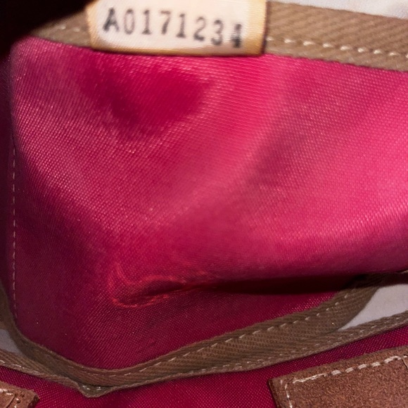 Dooney & Bourke Fuchsia Satchel with Tan Accents - Picture 6 of 7